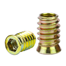 Zinc Plated Carbon Steel Outside Threaded Nut M6 M8 M10 Furniture Threaded Insert Nut for Wood